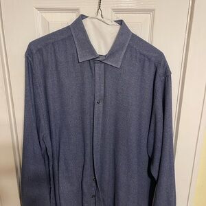 Men's Blue Button-Up Shirt